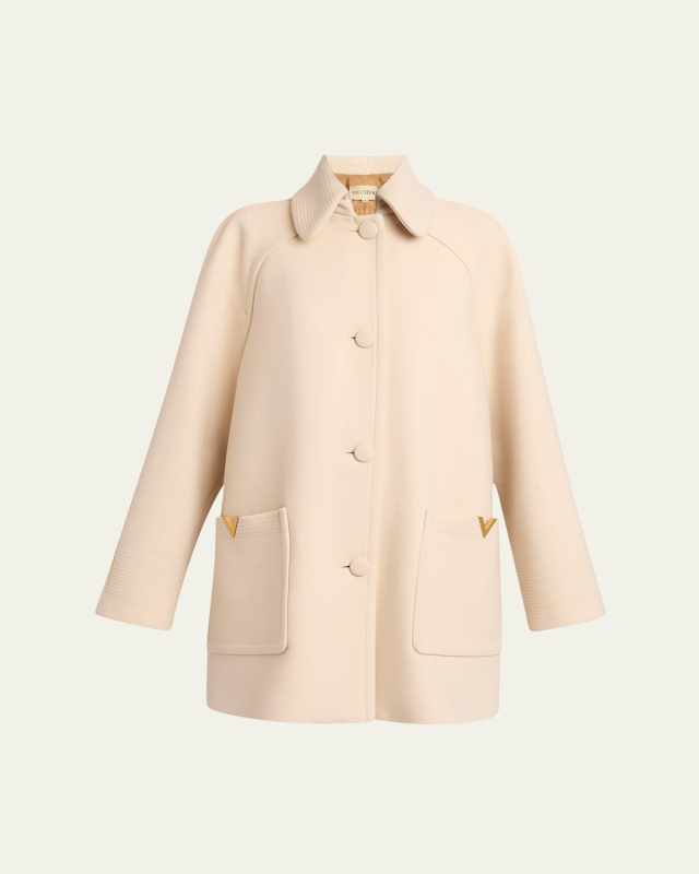 Cappotto Wool V Gold-Trim Jacket